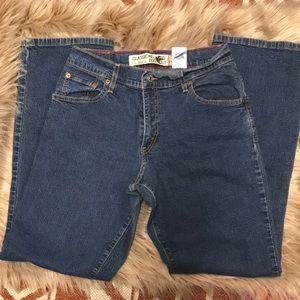 WIDE LEG MOM LEVI JEANS FADED DARK Vintage SZ 8